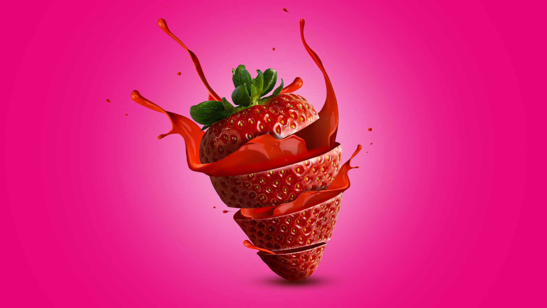 מדריך פוטושופ | פוטומניפולציה תות שדה מתפוצץ 1